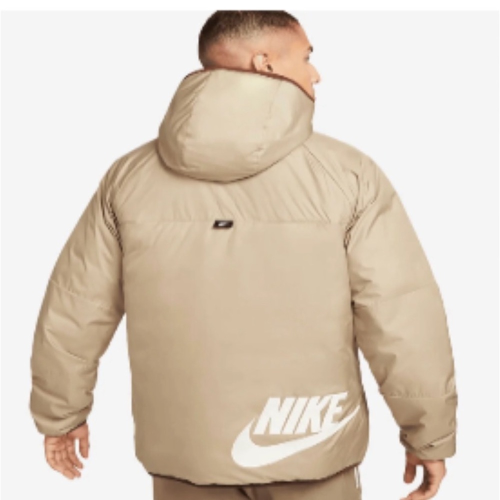 Men’s Nike - Sportswear Therma-FIT Legacy Reversible Jacket Large - Brown / Tan